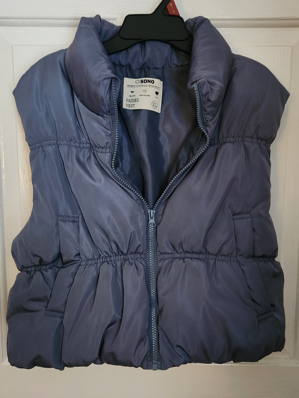 Women's Padded Vest in Dusty Blue
